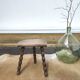 Vintage tripod stool in solid wood beaded legs