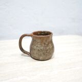 Tasse vintage en grès pyrité