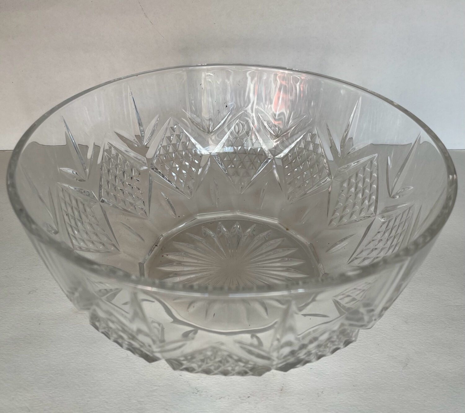 Vintage glass salad bowl