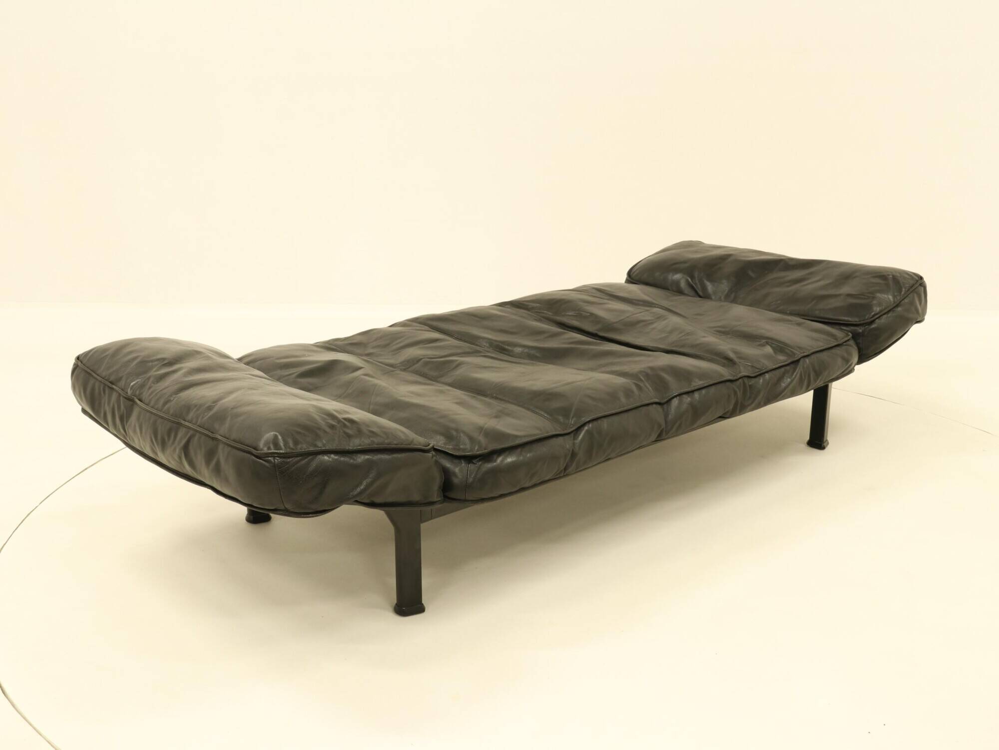 Daybed by Zanotta in black leather