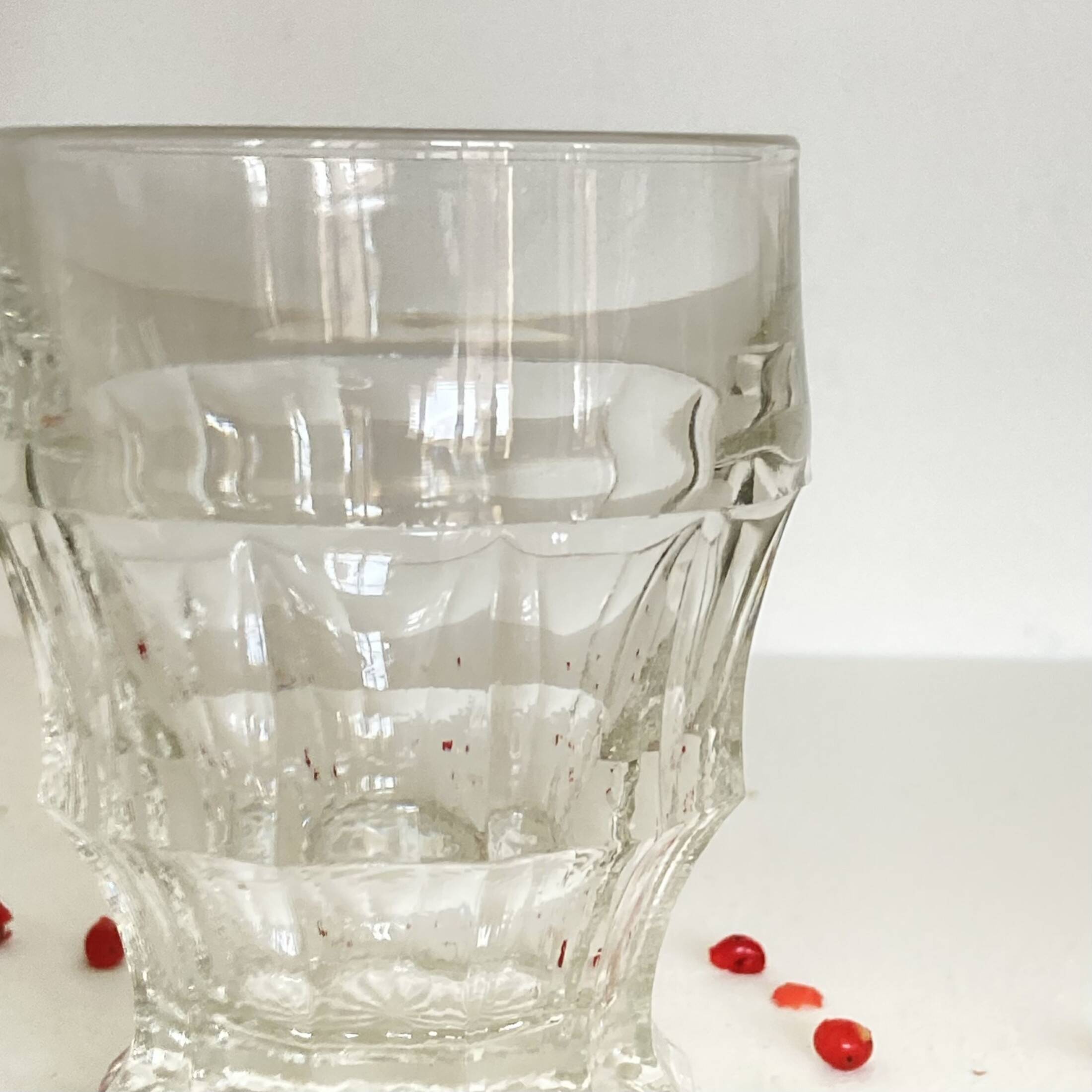 Set of 6 old bistro glasses, tableware