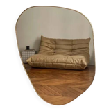 Large organic dune mirror - gold