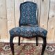Suite de 6 chaises Chippendale anglais XIXe – Acajou, tissu jacquard