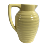 Vase lemon yellow pitcher made in France