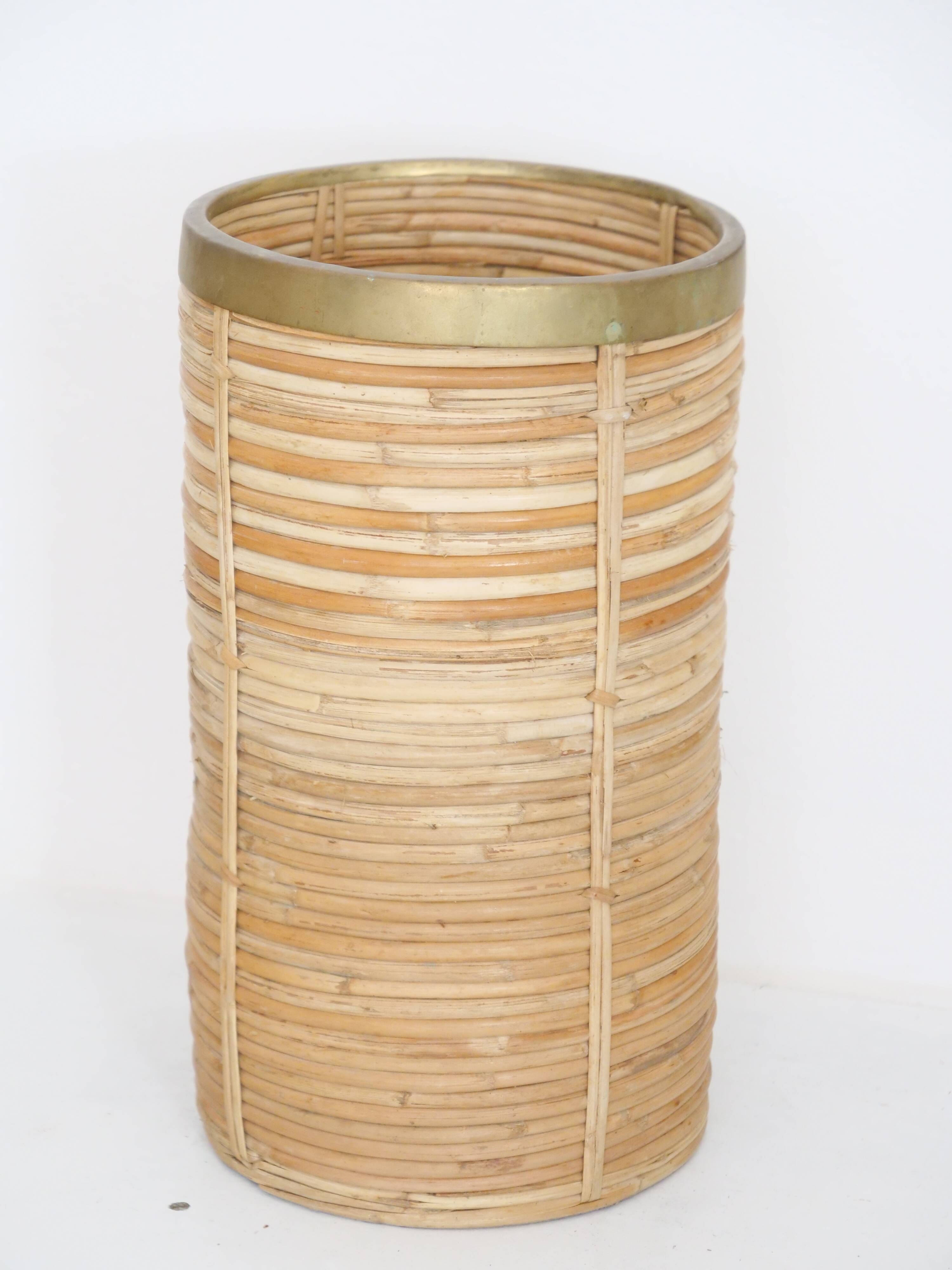 Umbrella stand ratan bamboo