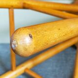 Vintage blond wooden stool