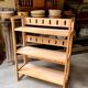 Folding bookshop shelf in light wood