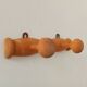 Small vintage wall-mounted coat rack with chinoiserie design
