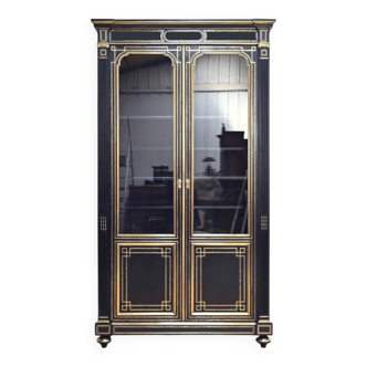 Large Library of Property in Blackened Pear Wood, Napoleon III Period