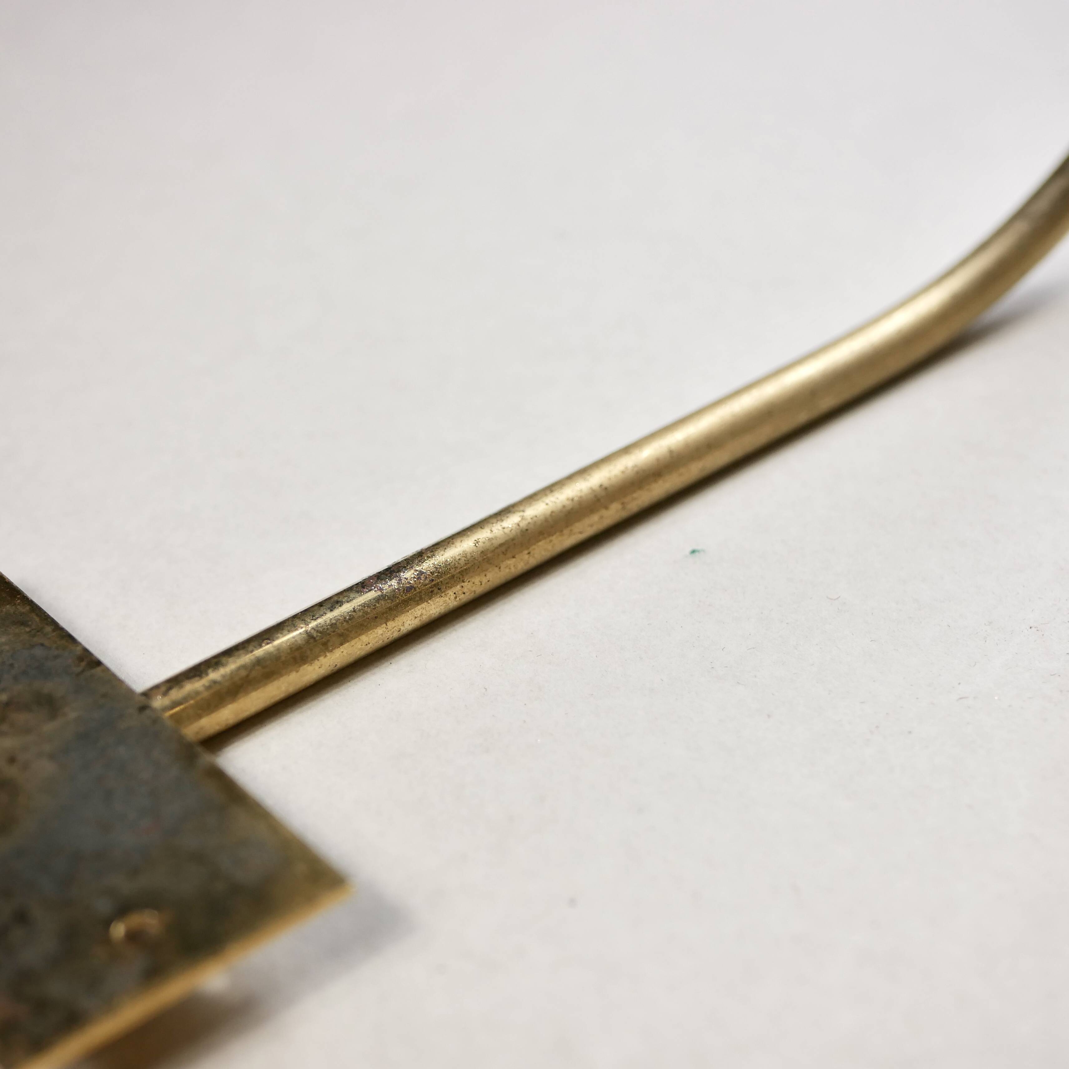 Pair of brass eyeball wall lights