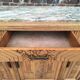 Art Deco buffet with marble top, antique sideboard.