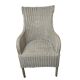 Fauteuil en rotin patiné gris