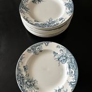 13 deep plates Terre de fer Cyclamens Louis Graves