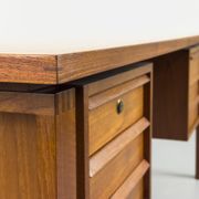 Mid-century teak desk by Svend Åge Madsen for Sigurd Hansen, 1960s.