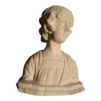 Female bust in stone