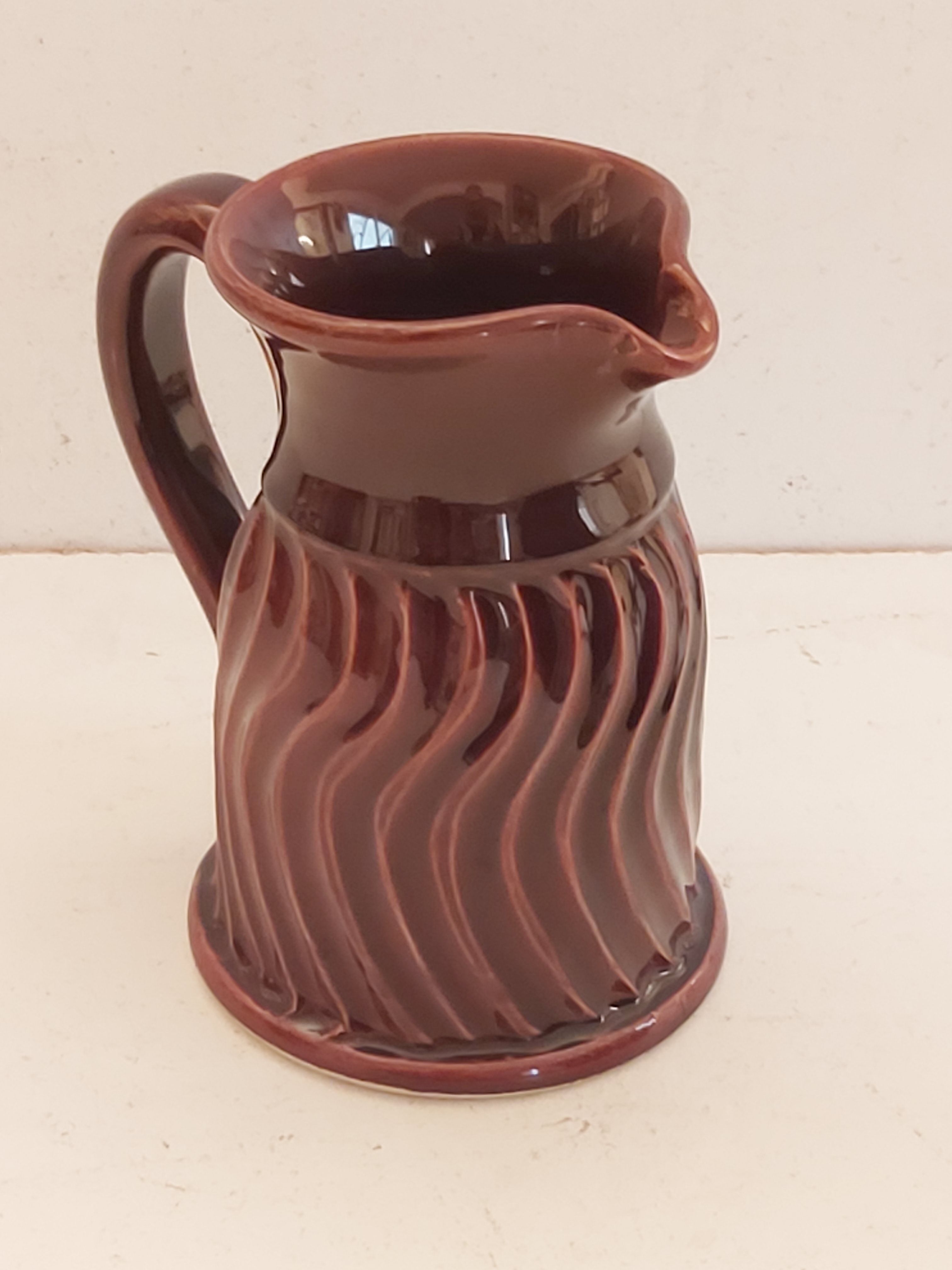 2 vintage ceramic pitchers Les Cyclades Anduze