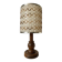 Lampe vintage bois tourné 56 cm , 1970