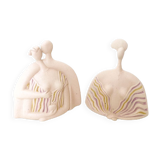 Bust pink woman, ceramiche chiminazzo, 1970