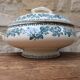 Saint Amand soup tureen model Guadeloupe with a floral decoration in Terre de Fer.