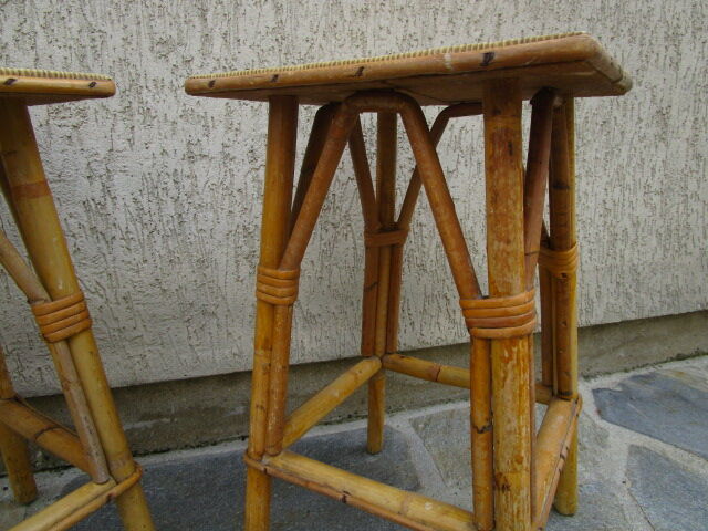 Old bamboo stools