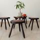 Ensemble de 5 tabourets et une table tripode brutaliste espagnol années 60
