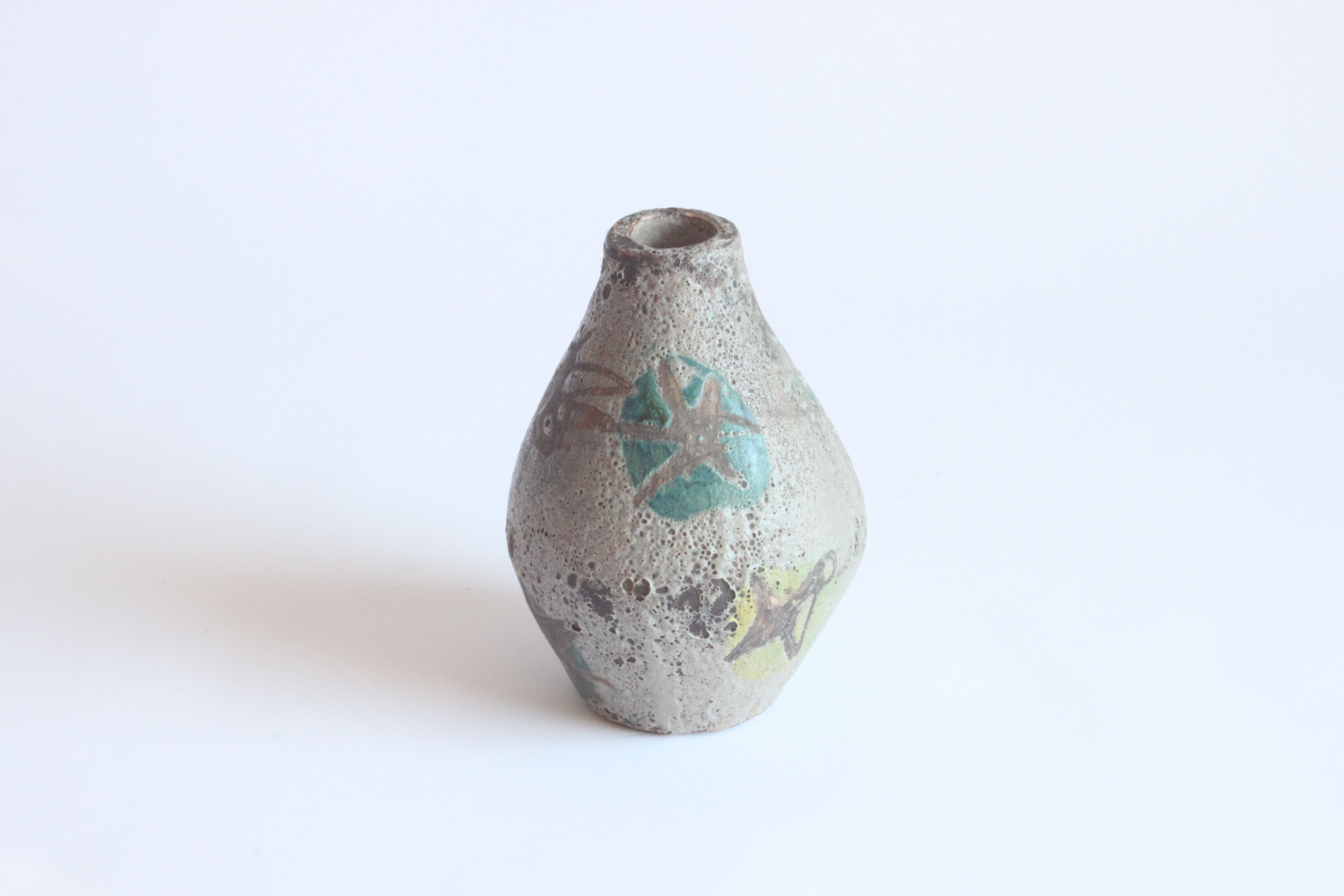 Prehistoric sealife decor vase by Anna Camos, Vallauris 1950