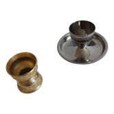 Duo de coquetiers, métal.