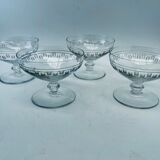 4 crystal champagne glasses