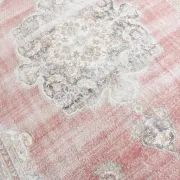 8x12 Large Vintage Pale Red & Blue Persian Rug, Oriental Rustic Carpet