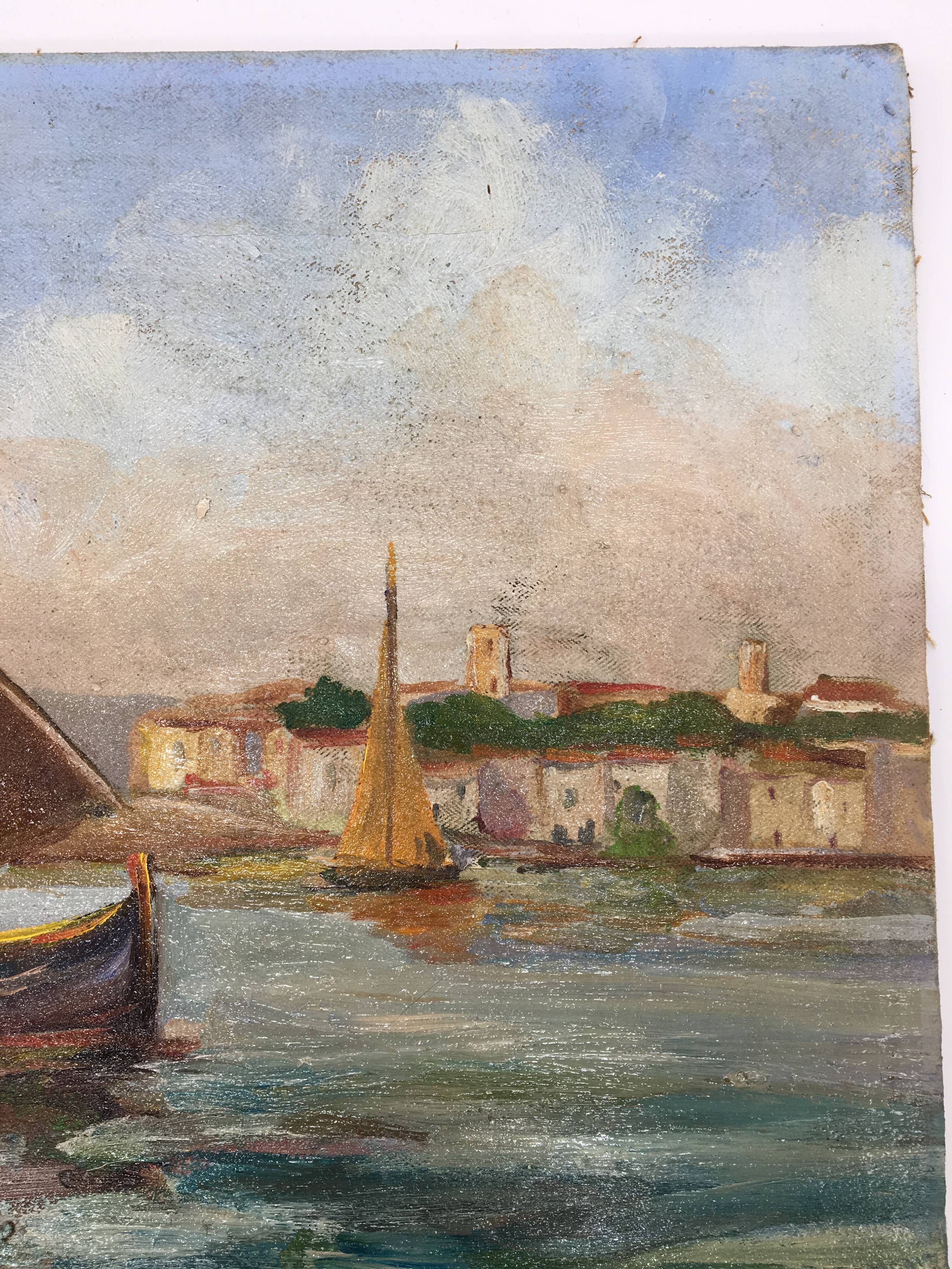 Ancient table, marine, oil on canvas year 70