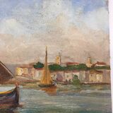 Ancient table, marine, oil on canvas year 70