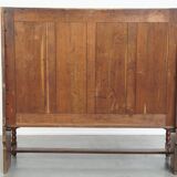 Banc ancien en bois à haut dossier – Fin XIXe / Début XXe siècle