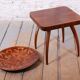 Assiette asiatique en bois laqué, Chine, années 1920