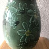 Green ceramic vase