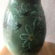 Green ceramic vase