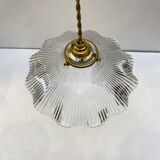 Holophane glass pendant light