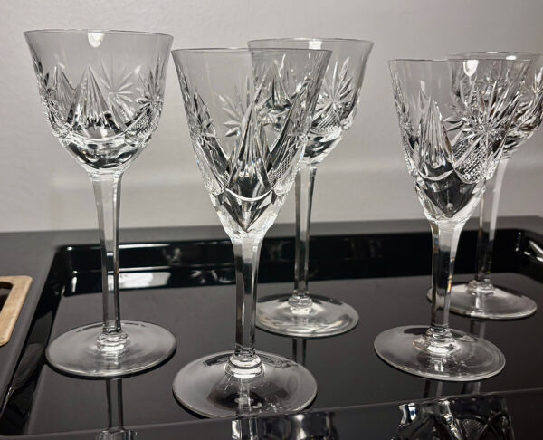 6 verres cristal probable production Saint Louis or VSL