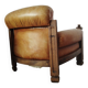Brutalist leather lounge