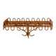 Rectangular rattan wall shelf, Italy 60s