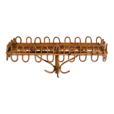 Rectangular rattan wall shelf, Italy 60s