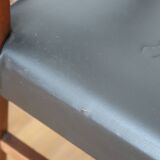 Pair of Scandinavian chairs skaï black