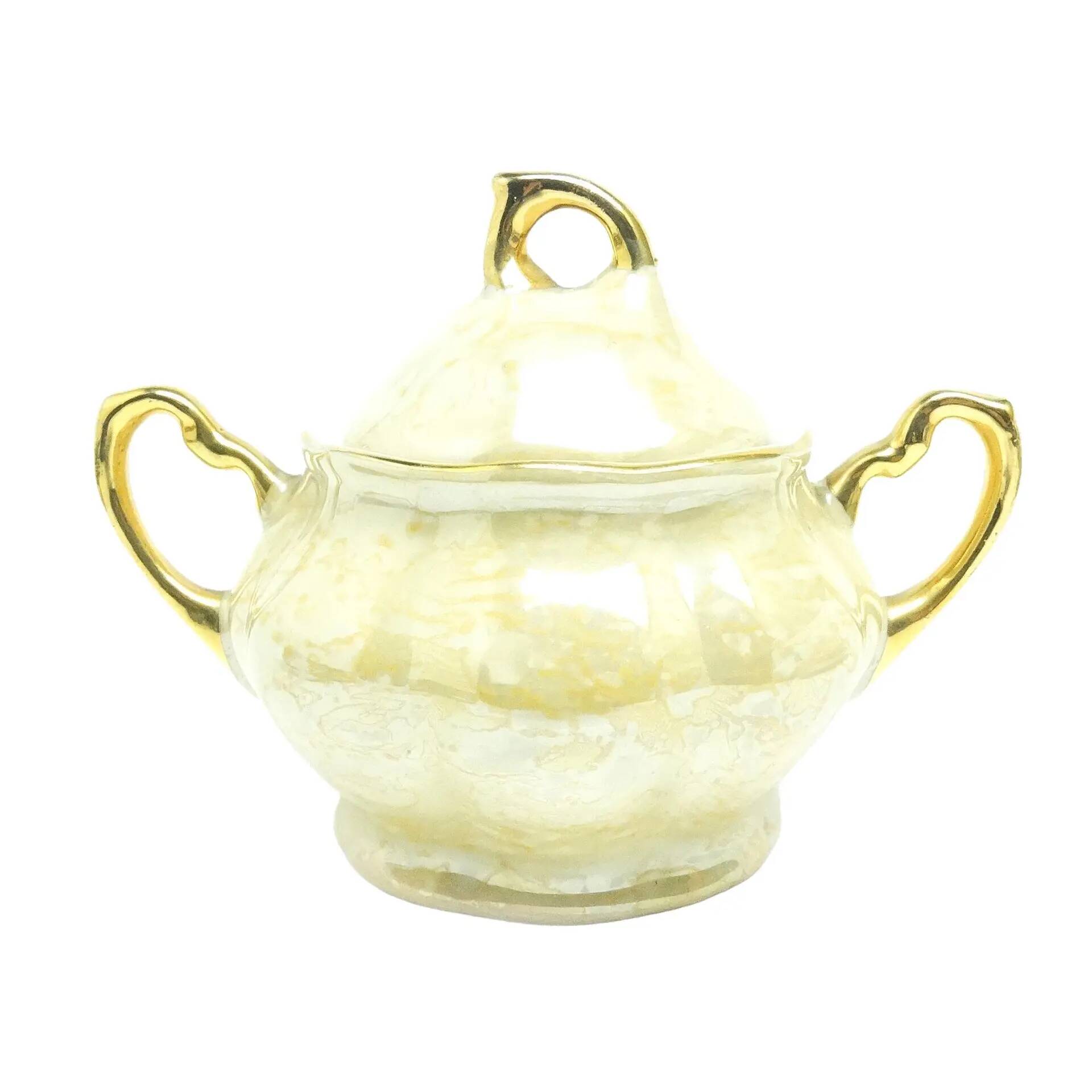 Rococo sugar bowl, porcelain, Chodzież, Poland, 1970s