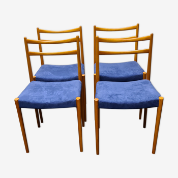 A set of four vintage dining chairs by Lubke Germany