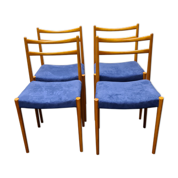 A set of four vintage dining chairs by Lubke Germany