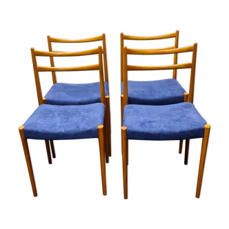 A set of four vintage dining chairs by Lubke Germany