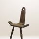 Chaise paysanne tripode en bois