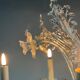 Venetian chandelier in colorless Murano glass, 6 light arms, circa 1940
