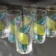 6 verres à orangeade en verre, années 1970