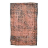 Tapis turc vintage classique en laine terracotta