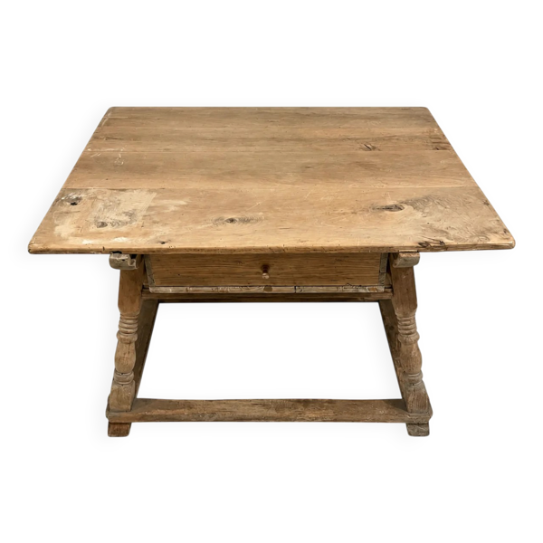 Table de paiement de marchand ancienne du XIXe siècle en bois massif